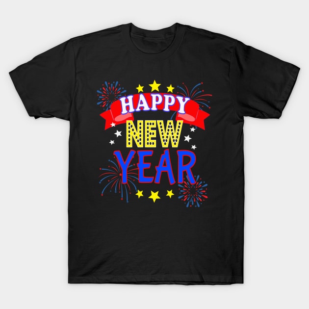 Happy New Year T-Shirt by JPDesigns